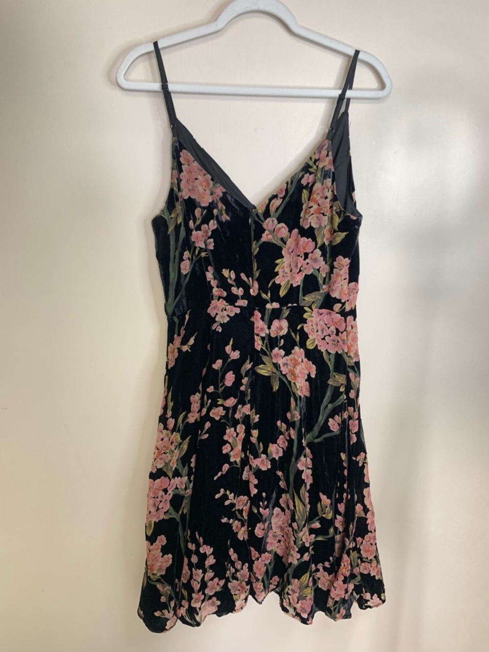Dex Floral Velvet Midi Dress M - Picture 2 of 5